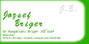 jozsef briger business card